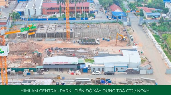 Tiến độ tòa C2 nhà ở xã hội Him Lam An Hồng